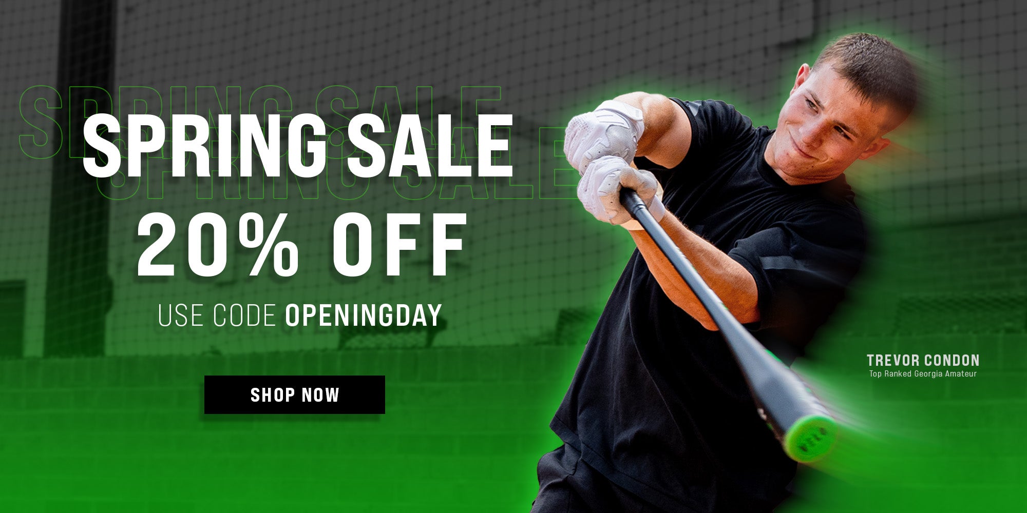 amateur baseball player trevor condon taking aggressive swing with VELO bat